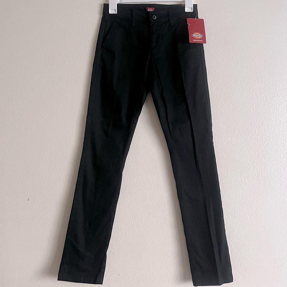 NWT !! DICKIES stretch pants girls classic fit STRAIGHT LEG size 1